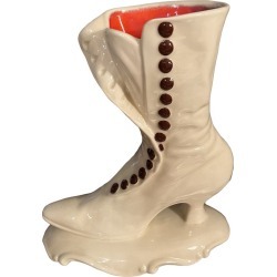 Vintage Late 20th Century Victorian Ceramic Women's Shoe