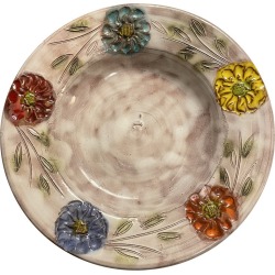 Majolica Flowers Decorative Plate found on Bargain Bro from Chairish for USD $30.40