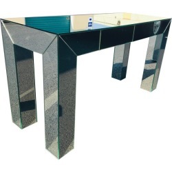 Mid Century Modern Parsons Style Mirrored Desk/Console Table.
