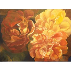 Mercedes Apararicio, Roses Oranges, 2018, Oil on Canvas found on Bargain Bro from Chairish for USD $5,607.28