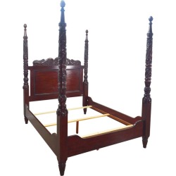 Ralph Lauren Mahogany Queen Poster Bed found on Bargain Bro Philippines from Chairish for $4450.00