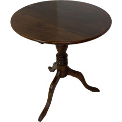 Antique George III Round Circular Tilt Top Centre Table found on Bargain Bro Philippines from Chairish for $842.00