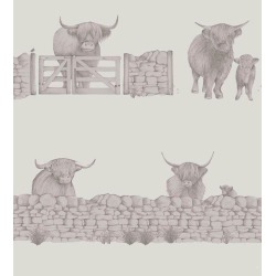 Highland Fling Wallpaper by Juliet Travers Nursery Wallpaper- Sample found on Bargain Bro Philippines from Chairish for $20.00