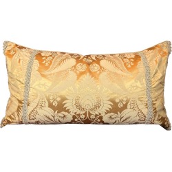 Custom Oversized Luxury Gold Silk Damask Decorative Pillow found on Bargain Bro from Chairish for USD $722.00