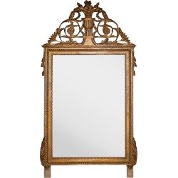 Regency Style Gold Foil Hand Carved Wooden Rectangular Mirror, 1970s found on Bargain Bro Philippines from Chairish for $1830.00