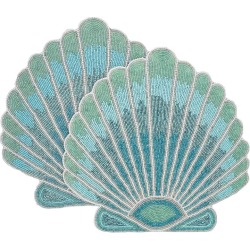Chouchou Touch Sea Shell Placemats- Set of 2 found on Bargain Bro from Chairish for USD $68.40