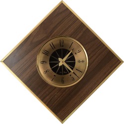 Mid Century Modern Seth Thomas Floating Diamond Wall Clock
