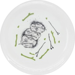 PIATTO PIANO Plate, Honey Braised Pork with Eggplant Peel and Parsley Sauce by Maggie Buu found on Bargain Bro Philippines from Chairish for $95.00