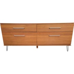 Mid Century Modern George Nelson Style 4 Drawer Hairpin Legs Credenza