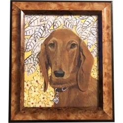 Contemporary Dachshund Dog Print by Judy Henn Frame found on Bargain Bro Philippines from Chairish for $125.00