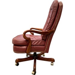 Fairfield Tufted Leather High-Back Executive Chair found on Bargain Bro from Chairish for USD $1,368.00