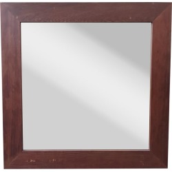 Vintage Primitive Plain Matte Wood Beveled Edge Wall Mirror found on Bargain Bro Philippines from Chairish for $175.00