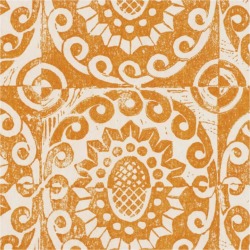Pineapple Tangerine Wallpaper - Sample found on Bargain Bro from Chairish for $1.00