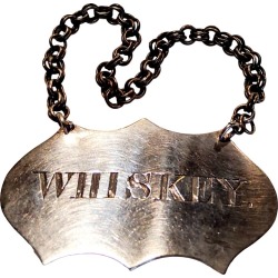 1960s Silverplate Whiskey Decanter Tag found on Bargain Bro Philippines from Chairish for $45.00