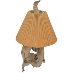 Driftwood Mid Century Modern Table Lamp W/ Shade