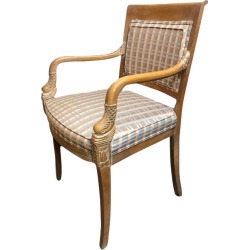 Mid 20th Century Biedermeier Style Dolphin Carved Armchair by Hickory found on Bargain Bro from Chairish for USD $524.40