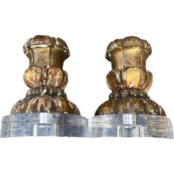 Antique Gilded Fragments on Lucite Bases- a Pair found on Bargain Bro from Chairish for USD $323.00