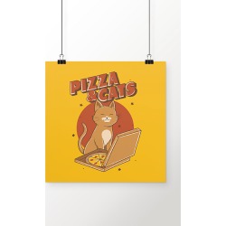 Poster Pizza And Cats