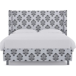 Modern Wingback Bed | Queen | Garden In Ink