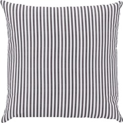 Outdoor 16" Throw Pillow | Black Ticking Stripe