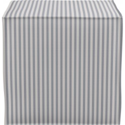 Square Pouf | Grey Fairfield Stripe