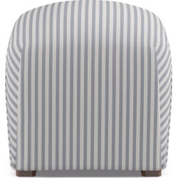 Deco Ottoman | Grey Fairfield Stripe
