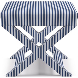 X bench | Navy Fairfield Stripe