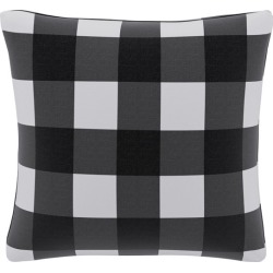 Throw Pillow | Black Check