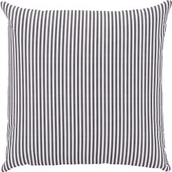 Outdoor 20" Throw Pillow | Black Ticking Stripe