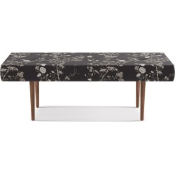 Mid-Century Bench | Black Bamboo Garden