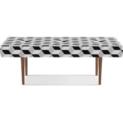 Mid-Century Bench | Black Cube
