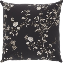Outdoor 20" Throw Pillow | Black Bamboo Garden