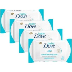 Kit 4 Unidades Lenços Umedecidos Baby Dove Hidratação Enriquecida