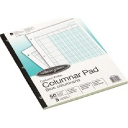 Wilson Jones? Column Write? Pads, 8 1/2" x 11", 41 Lines, 5 Columns, 5