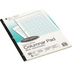 Wilson Jones? Column Write? Pads, 8 1/2" x 11", 41 Lines, 8 Columns, 5