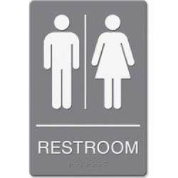 Headline U.S. Stamp & Sign Restroom Image Indoor Sign
