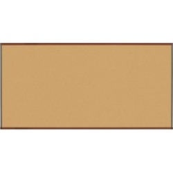 Lorell Mahogany Finish Natural Cork Boards
