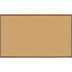 Lorell Mahogany Finish Natural Cork Boards