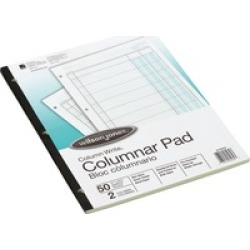 Wilson Jones? Column Write? Pads, 8 1/2" x 11", 41 Lines, 2 Columns, 5