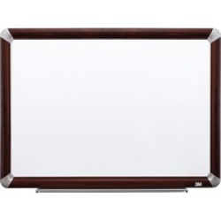 3M Prem. Porcelain Mahogany Frame Dry-erase Boards