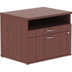 Lorell Relevance Series Mahogany Laminate Office Furniture