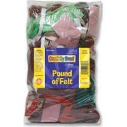 ChenilleKraft Felt Assorted Remnants Pound Bag
