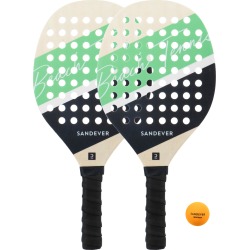 Beach Tennis Racket Set Experience - Green/blue