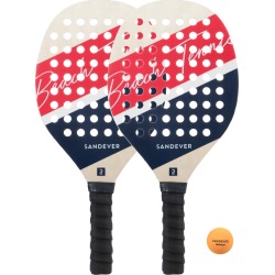 Beach Tennis Racket Set Experience - Red/blue