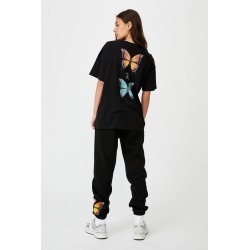 Factorie - Super Relaxed Graphic Tee - Black/not a phase