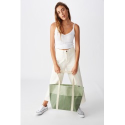 Cotton On Foundation - Foundation Recycled Large Shopper - Oil green tonal