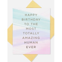 Typo - Nice Birthday Card - Amazing human ever strokes