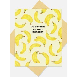 Typo - Funny Birthday Card - Go bananas
