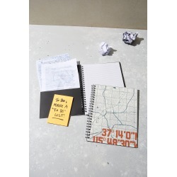 Typo - A4 Campus Notebook Recycled - Co-ord map