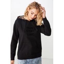 Cotton On Women - Premium Fashion Hoodie - Noir cest chic/black